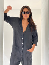 Linen dark  grey jumpsuit