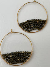 Fine gold hoops + beads