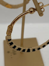 Gas Bijoux raffia hoops earrings small