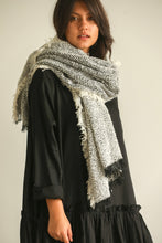 Chevron black and white scarf