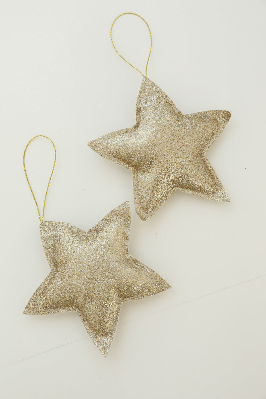 gold glitter star ornament