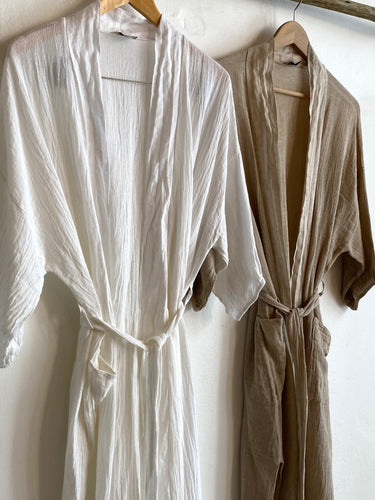 Linen robe