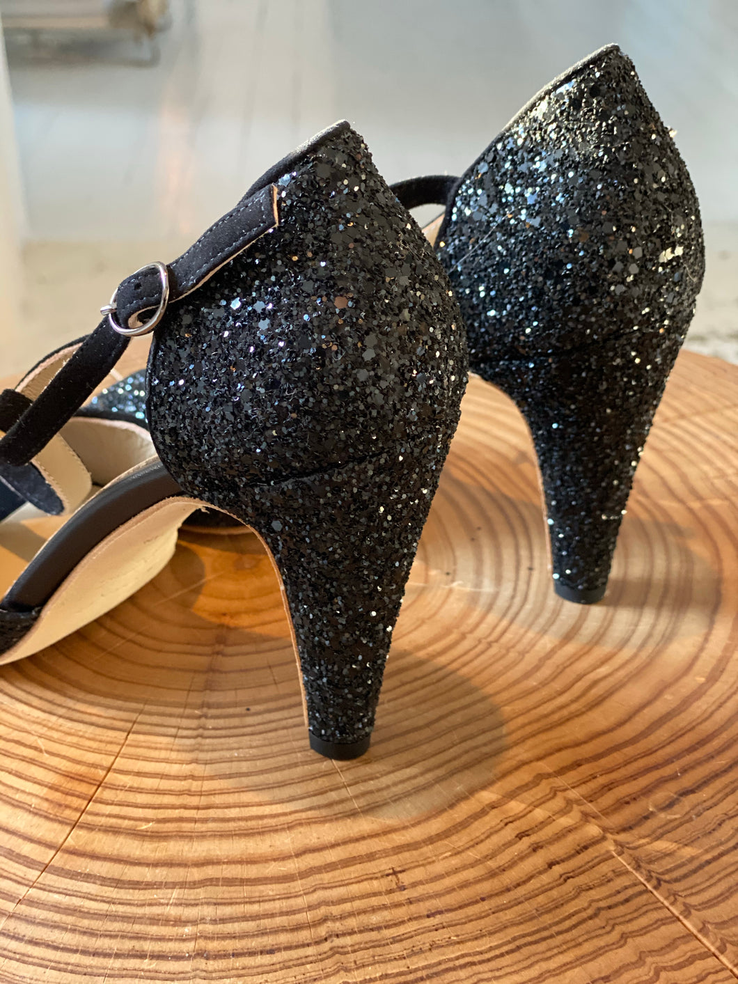 Buy Black Glitter Heels online | Lazada.com.ph