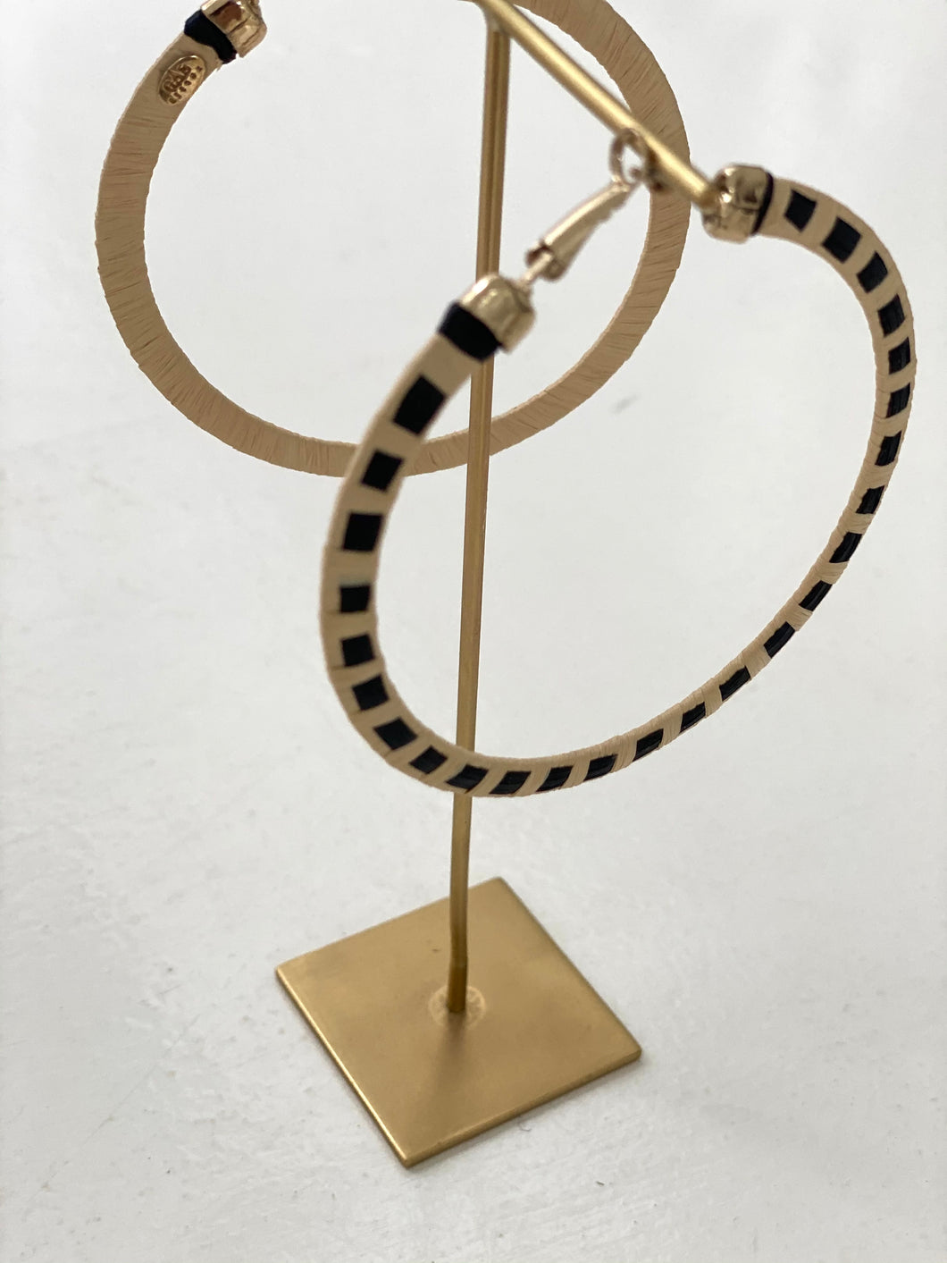 Gas Bijoux raffia hoops earrings