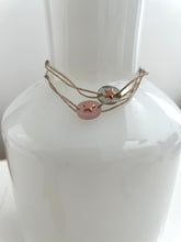 Oval rock star bracelet on lurex string