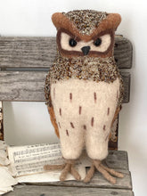 Glitter brown and cream Owl