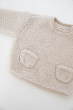 sweater long sleeves teddy cream