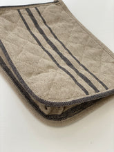 linen quilted pouch